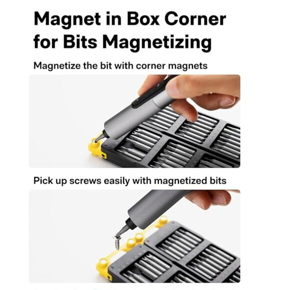 HOTO SNAPBLOQ S-A01 CORDLESS MINI SCREWDRIVER-3.7V RECHARGE-56 BITS/ 3TORQUES - Picture 5 of 11